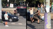 Hromadná rvačka zastavila provoz na mostě v centru Prahy