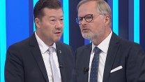 Peníze ČT a ČRo nepůjdou ze schodku, míní Okamura. Neušetříte vůbec nic, řekl Fiala